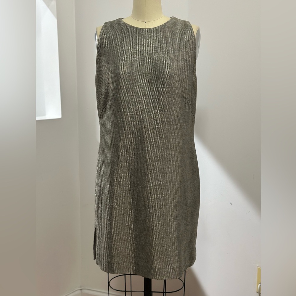 Akris Metallic A-Line Dress